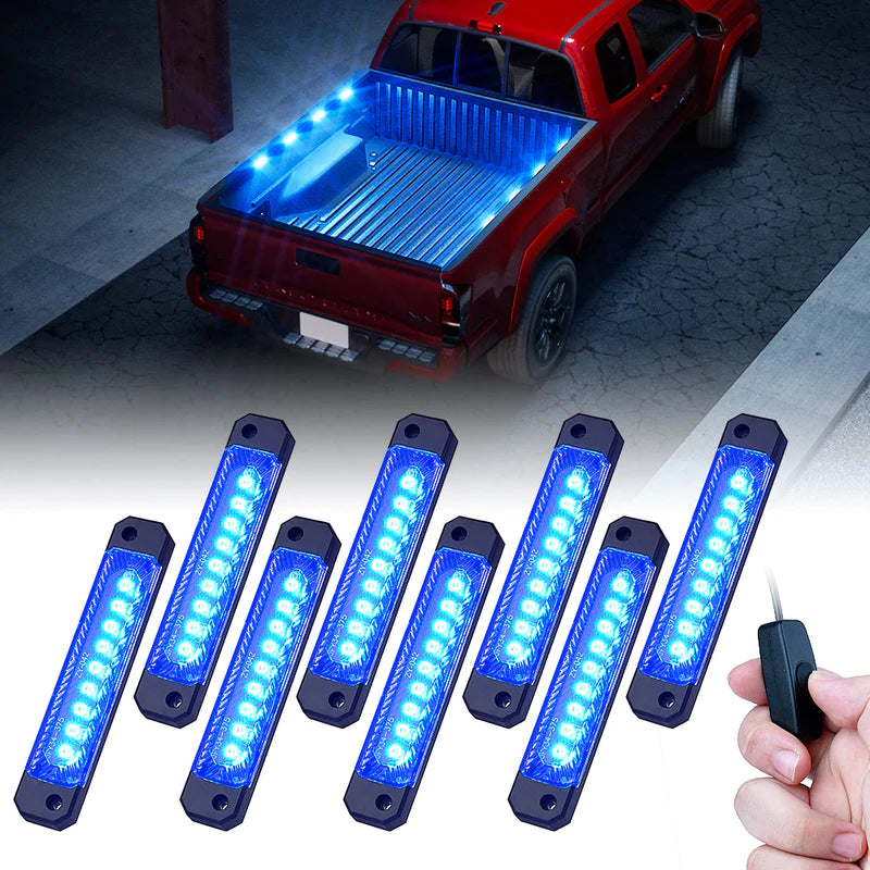 Focal Series Truck Bed Interior Exterior LED Light 8 Pod Set w/ Switch