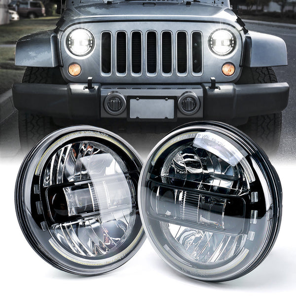 7" LED Halo Headlights For 2007-2018 Jeep Wrangler | Envision Series