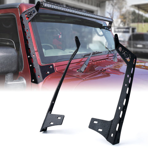xprite  50" Jeep Wrangler JK Light Bar Mounting Brackets | Mamba Series  WLB-0007-G1
