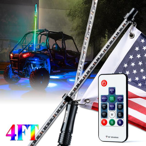 Remote Control RGB Whip Light with Dancing Light Effects