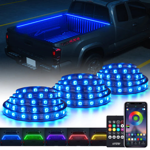 Spire 3 Series Multi-Color RGB LED Truck Bed Light Strips with Bluetooth and Remote Control