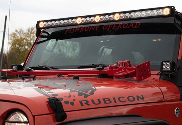 Fishbone Hood Mounted Hi-Lift Jack Mount JK JL JT