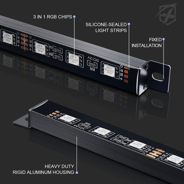 RGB Underbody Glow Kit with Bluetooth Control | Warfare Series