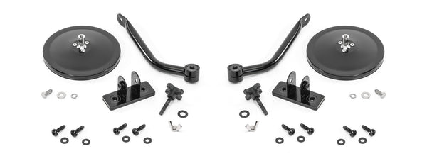 TACTIK Quick Release Side Mirrors - Round Mirrors for 97-18 Jeep Wrangler TJ & JK