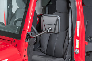 Quick Release Mirrors with Square Head for 97-18 Jeep Wrangler TJ, Unlimited, Wrangler & Wrangler Unlimited JK