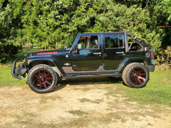 Fuel® Off-Road D64320002647 Contra Wheel in Gloss Black with Candy Red 20x10 with 4.75in Backspace for 07-25 Jeep Wrangler JK, JL and Gladiator JT