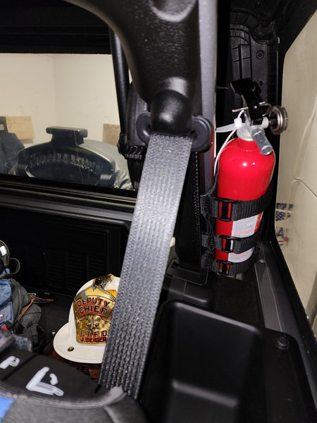 Sport Bar Fire Extinguisher Holder for 55-25 Jeep Wrangler JL, JK, TJ, YJ, CJ & Gladiator JT
