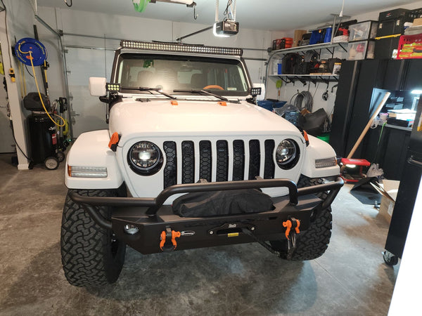 QRC Front Winch Ready Bumper Full Width Without Winch for 18-24 Jeep Wrangler JL and 20-24 Gladiator JT