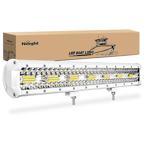 20" 420W Spot Flood Combo White Case Led Light Bar