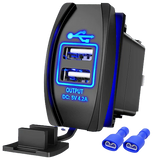 12V 4.2A Rocker Switch Style USB Charger