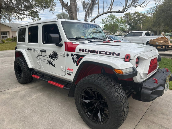 20x10 Fuel Wheels Flame & 35in NITTO All-Terrain Ridge Grappler A/T Tire Package; Set of 5 (18-25 Jeep Wrangler JL)