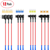 12Pcs 4 Types Add-A-Circuit Fuse Tap Standard Mini Micro2 Low Profile