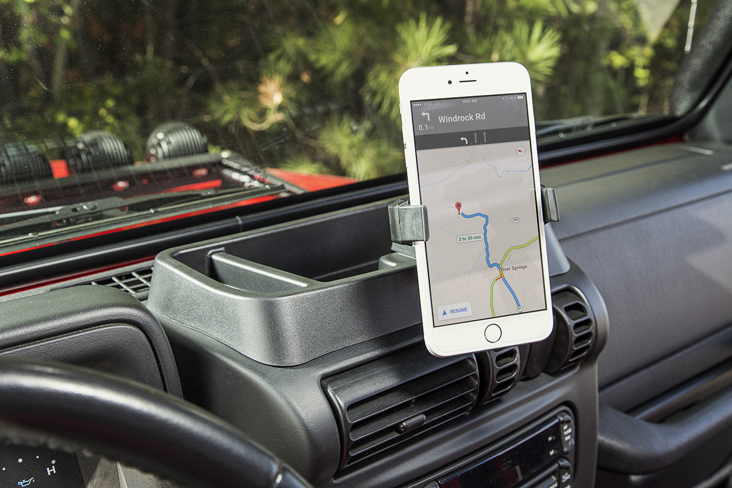 Rugged Ridge 13551.19 Dash Multi-Mount System with Phone Holder for 97-06 Jeep Wrangler TJ & Unlimited