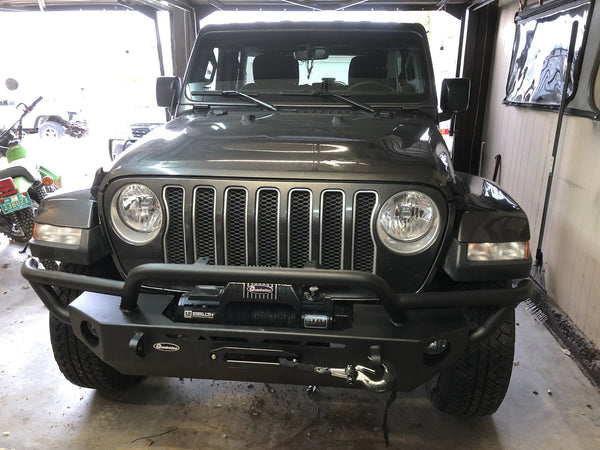 QRC Front Winch Ready Bumper Full Width Without Winch for 18-24 Jeep Wrangler JL and 20-24 Gladiator JT