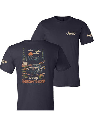 Mens Jeep® Freedom To Roam T-Shirt - Navy Blue