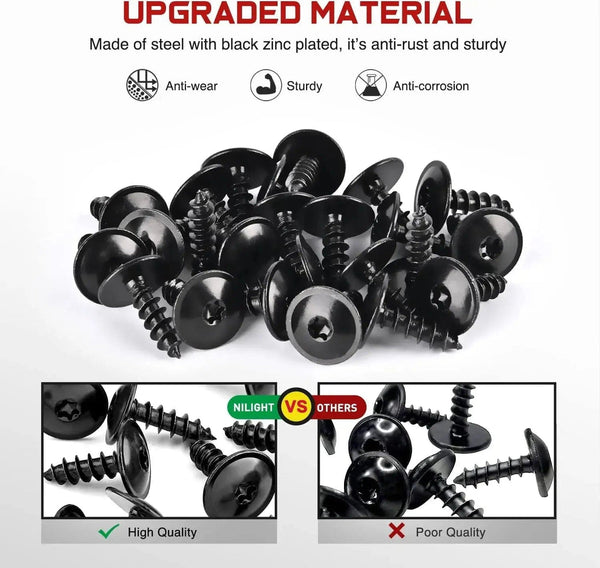 25 Pcs Head 13.8mm Hole 4.8mm Screw Bolt Fender Liner Under Cover Screw Replacement for Audi A3 A4 A5 A6 Volkswagen Porsche Cayenne Macan Taycan N90974701