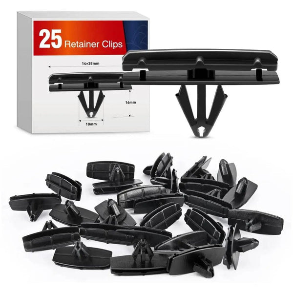 25 Pcs Head 38mm Hole 10mm Fender Flare Moulding Clips Jeep Liberty Wheel Fender Rocker Panel Clip for Chrysler 55157055-AA, Jeep Wrangler