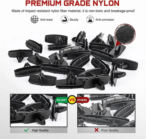 25 Pcs Head 38mm Hole 10mm Fender Flare Moulding Clips Jeep Liberty Wheel Fender Rocker Panel Clip for Chrysler 55157055-AA, Jeep Wrangler