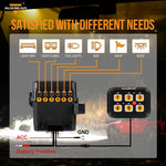 BC60 6 GANG LED SWITCH PANEL, OFF ROAD LIGHT CONTROLLER (BLUE)