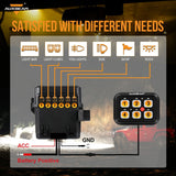 BC60 6 GANG LED SWITCH PANEL, OFF ROAD LIGHT CONTROLLER (BLUE)