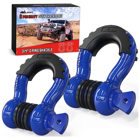 3/4 inch D-Ring Shackle Blue (Pair)