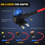 12Pcs 4 Types Add-A-Circuit Fuse Tap Standard Mini Micro2 Low Profile