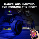 LED RGB Rock Lights Bluetooth Underglow Multicolor Neon (8 Pods)