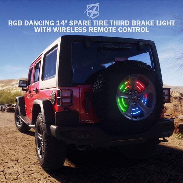 RGB Dual Ring Spare Tire Brake Light for Jeep Wrangler