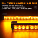 17" Dual LED Directional Traffic Advisor Light Bars | Contract G2 Series