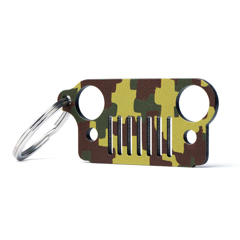 Xprite Green Camo Jeep Wrangler JK Keychain