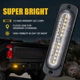 Flush Mount Side Marker Emergency Strobe Light - Set of 4 | Alert 12 Series
