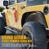 Steel Fender Flares for 07-18 Jeep Wrangler JK | Grind Series