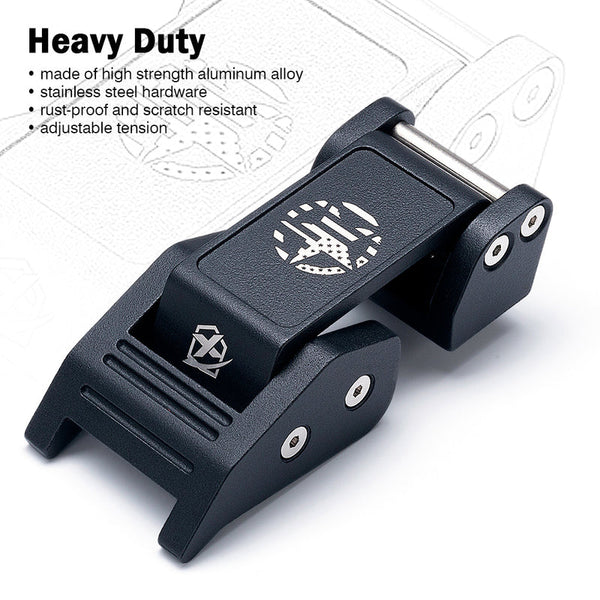 Black Aluminum Hood Latch Kit with Star for 2007-2018 Jeep Wrangler JK & 2018+ Jeep Wrangler JL
