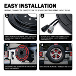 Jeep Wrangler 14" Dual Ring Spare Tire Brake Light | Typhoon Series