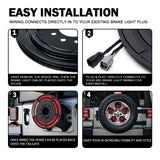 Jeep Wrangler 14" Dual Ring Spare Tire Brake Light | Typhoon Series