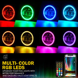 4 Inch RGB LED Halo Fog Lights | Escapade Series  FL-DRL-G2-RGB