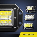 4.8" 42W Flush Mount Spot/Flood Led Work Lights (Pair)