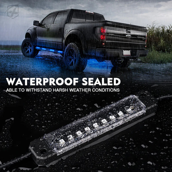 Focal Series Truck Bed Interior Exterior LED Light 8 Pod Set w/ Switch