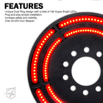Jeep Wrangler 14" Dual Ring Spare Tire Brake Light | Typhoon Series
