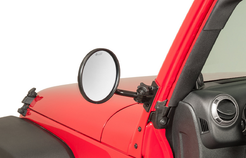 Quick Release Mirrors with Round Head for 97-18 Jeep Wrangler TJ, Unlimited, Wrangler & Wrangler Unlimited JK
