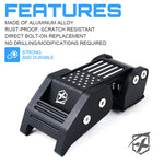 Xprite Black Aluminum Hood Latch Kit with U.S. Flag for 2007-2018 Jeep Wrangler JK & 2018+ Jeep Wrangler JL