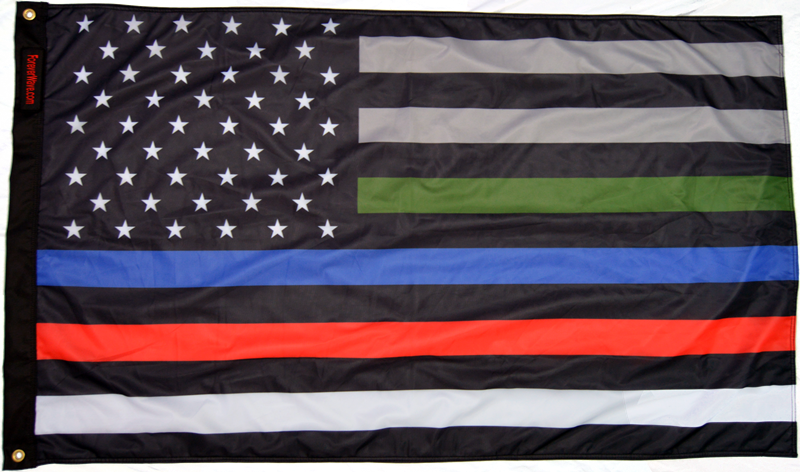 3×5′ USA Subdued Honor The 4 Flag
