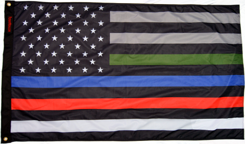 3×5′ Forever wave USA Subdued Honor The 4 Flag
