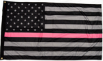 3X5' USA Subdued Thin Pink Line Flag
