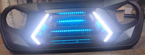 passion 4x4 store Angry Grille with Turn Signal Lights and  RGB lights for Jeep JL/JT | Vader Series
