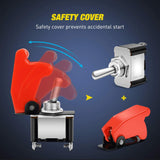 Red Cover SPST ON/Off Toggle Switch