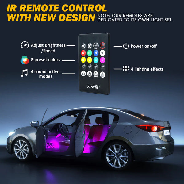 RGB LED Interior USB Car Light Set 4PC | Celestial Series