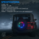 Jeep Wrangler JK RGB LED Spare Tire Brake Light