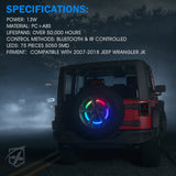 Jeep Wrangler JK RGB LED Spare Tire Brake Light