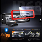 6.5" 30W 3250LM Spot LED Light Bars (Pair) | 16AWG DT Wire